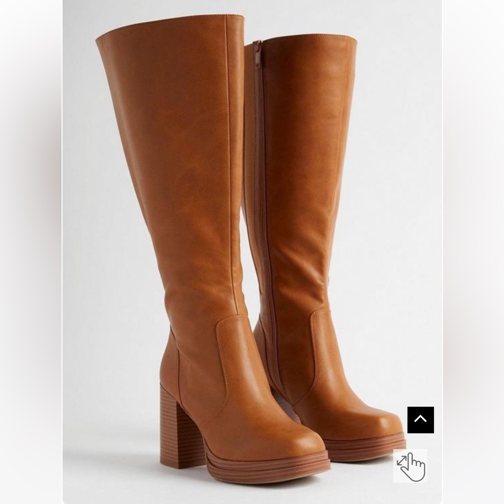 NWT Extra Wide calf Heeled Boots
